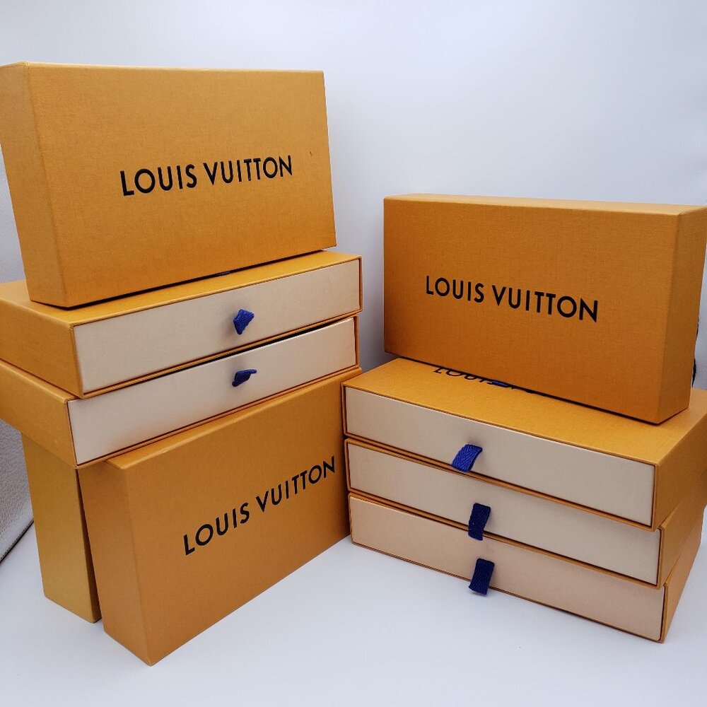 100% Authentic 1 Louis Vuitton Big Wallet or Pouch Bag Orange Gift Boxes